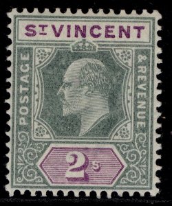 ST. VINCENT EDVII SG83, 2s green & violet, LH MINT. Cat £30.