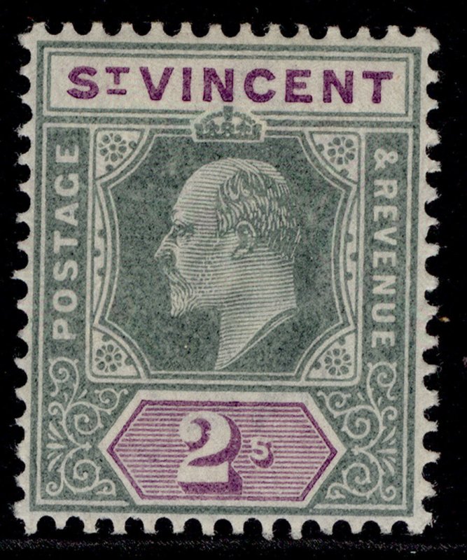 ST. VINCENT EDVII SG83, 2s green & violet, LH MINT. Cat £30.