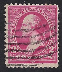 United States #279B 2¢ George Washington (1898). Type III. Carmine. Fine. Used.