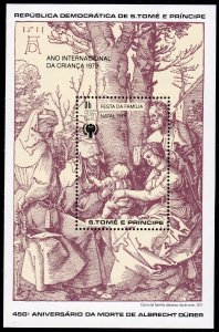 ST.THOMAS & PRINCE ISLANDS 1979 Sc#527 YEAR OF THE CHILD (IYC) A. DURER S/S MNH