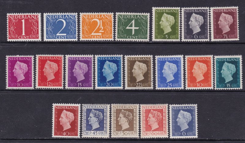 Netherlands Scott 282-301,  1946-48 QW definitives , VF MNH. Scott $115