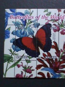 MALAWI-2011-PROMOTION-COLLECTIBLE- LOVELY BEAUTIFUL BUTTERFLIES- MNH S/S-VF