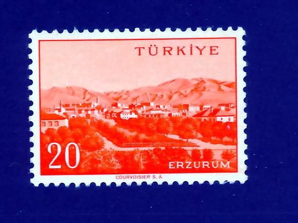 Turkey 1959 Scott 1359 MH - 20k, View of Erzurum