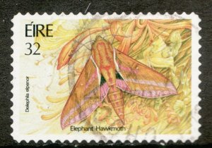 1994 Ireland Éire Sc #937 Elephant Hawkmoth - Moth Insect - Used postage stamp