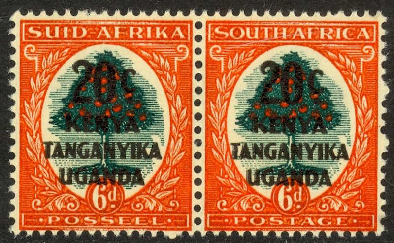 KENYA UGANDA and TANGANYIKA 1941-42 20c on 6d Surcharge Issue Sc 88 MNH