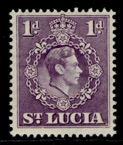 ST. LUCIA GVI SG129, 1d violet, NH MINT. PERF 14½ X 14