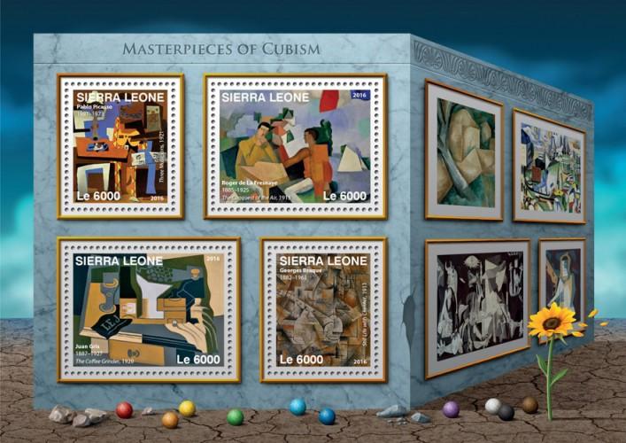 SIERRA LEONE 2016 SHEET CUBISM ART PAINTINGS srl16607a