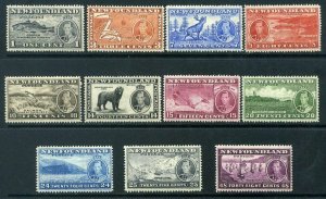 1937 Newfoundland KGVI SG257 to SG267 set x11 Mounted mint