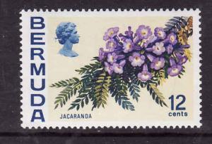 Bermuda-Sc #263-unused NH 12c Jacaranda-Flowers-1970-