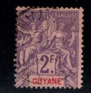 French Guiana Scott 50 Perf 14x13.5 Genuine Used