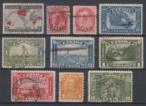 CANADA 1898-1934 Sc 85, 87-88, 145, 159, 176-178, 203 & 209 USED SCV$182.00 