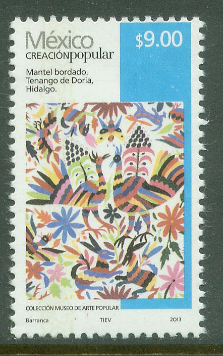 MEXICO 2501d, $9.00P HANDCRAFTS 2013 ISSUE. MINT, NH. F-VF.