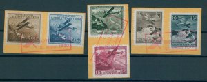 LIECHTENSTEIN AIRPOST 1930, FULL SET ON PIECES