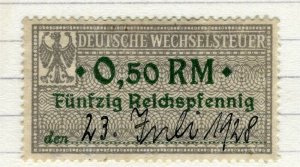 GERMANY; 1920s early Revenue issue fine used early value, 0.50RM