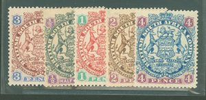 Rhodesia (1890-1923) #26-30v Unused Multiple