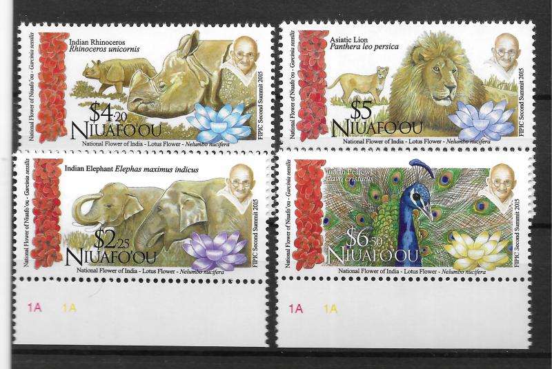 NIUAFO'OU TONGA MNH SET 335-338 GANDHI SCV$15.50 **