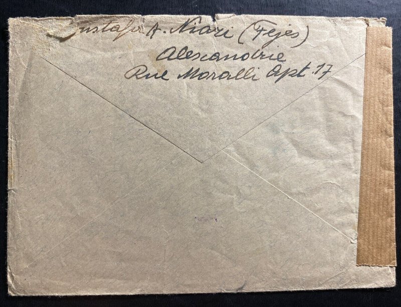 1946 Alexandria Egypt Censored Cover To Vienna Austria