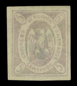 BOLIVIA 1868  CONDOR  5c pale violet  Scott # 3 unused VF aspect