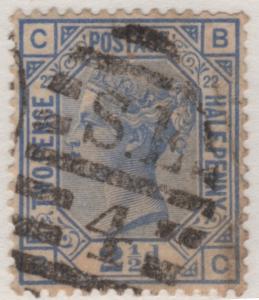 82 SG157 Plate 22  2 1/2d B-C