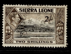 SIERRA LEONE GVI SG197, 2s black and sepia, FINE USED.