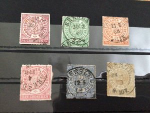 North German District 1868 used rouletted stamps Ref 57402