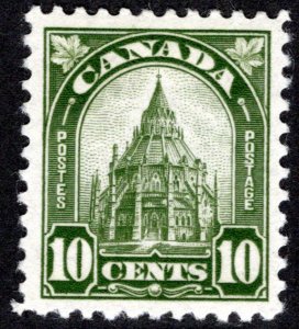 173 Scott - 10c olive green, VF/XF, MHOG, 1930, King George Arch/Leaf Issue