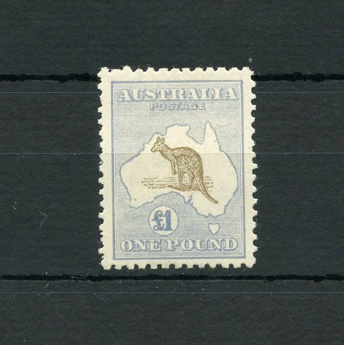 AUSTRALIA  KANGAROO  SCOTT#56 VARIETY, SG#44b   MINT LH--SCOTT VALUE $4500.00