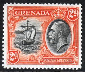 Grenada KGV 1934 2d Black Orange SG138 Mint Hinged