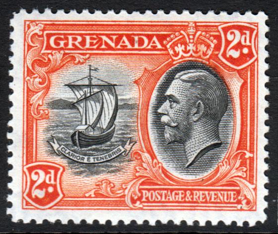 Grenada KGV 1934 2d Black Orange SG138 Mint Hinged
