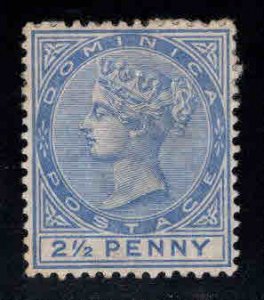 DOMINICA Scott 21 MH* Victoria  CA wmk adhesion on back, nice color and center