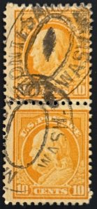 US Stamps #510 Vert. Pair  used