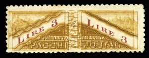 San Marino #Q10 (Sass. 10c) Cat€1,000, 1928 3l bister and carmine, bister d...