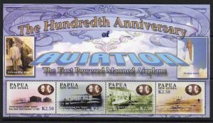 Papua New Guinea MNH S/S 1088 Aviation Powered Flight 2003 SCV 9.00