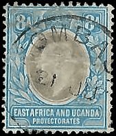 EAST AFRICA AND UGANDA   #8 USED (1)