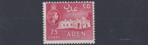 ADEN    1964   S G 80  25C  CARMINE RED      MNH  