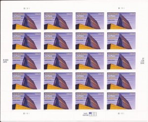 US Stamp - 2004 Air Force Academy - 20 Stamp Sheet - Scott #3838