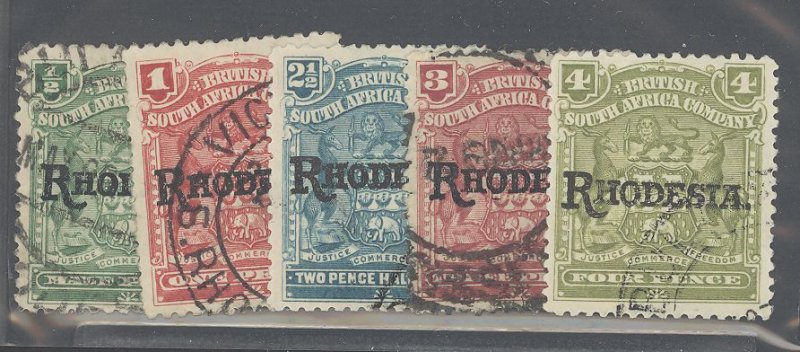 Rhodesia (1890-1923) #82-3/85-7 Used Multiple