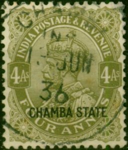 Chamba 1928 4a Sage-Green SG71 Fine Used