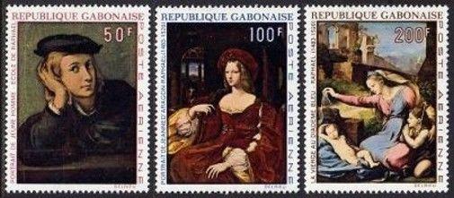 Gabon C102-C102B,MNH.Michel 374-376. Paintings by Raphael,1970.