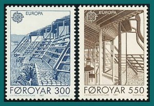 Faroe Islands 1987 Europa, Architecture, MNH #156-157,SG144-SG145