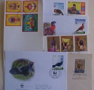 BHUTAN FDC 1960'S / 1980'S 14 DIFF