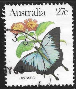 Australia #875 27c Insects - Butterfly - Ulysses