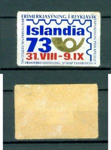 Iceland. 1973 Poster Stamp, Label. No Gum. Islandia73 Stamp Exhibition.