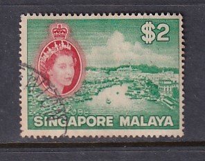 Singapore 1955 Sc 41 QEII $2 Used