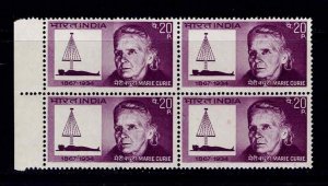INDIA Sc# 476 MNH FVF 4 Block Marie Curie