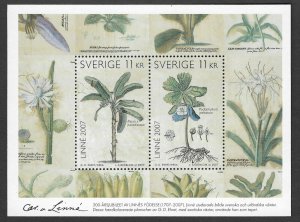 Sweden 2007 S/S Carl von Linné; botanist. Engraver Naszaerkowski. MNH