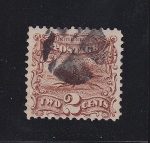 US 113 2c Post Horse & Rider Used VF SCV $75