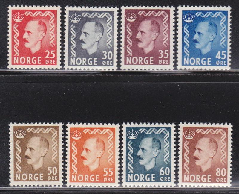 Norway 310-317 VLH set nice colors cv $ 53 ! see pic !