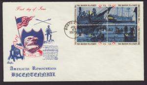 US 1483a Boston Tea Party 1973 Bazaar U/A FDC