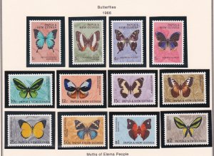 Papua New Guinea # 209-220, Butterflies, LH, 1/3 Cat..